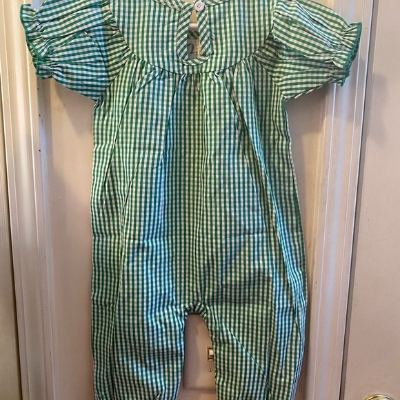New Smocked St Patrick's Day Bubble Romper - Picture 13 of 14